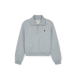 MLB긴팔티 GQC 3FMTB0344-09MGS 베이직 원형로고 크롭 반집업 맨투맨