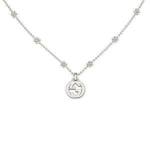 구찌 YBB479221001(479221 J8400 8106)인터로킹 G 실버 목걸이 남녀공용