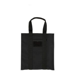 모스키노 블랙 렉탱귤러 미니멀리스트 패치 토트백 MD4614PP0N