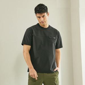 [GEOX] 남성 라이크라 라운드 반팔 티셔츠_G24SSTS11MBK