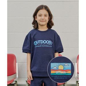 [아웃도어프로덕츠 키즈]2단쭈리 썬라이즈 반소매 맨투맨 (네이비) OD232ISS11_NVY