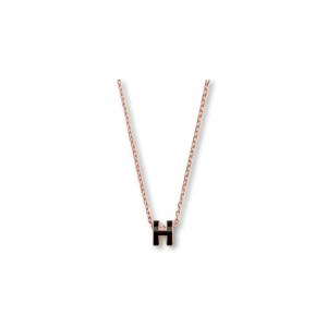 [라운지엘] 에르메스 미니 팝아슈 블랙 로즈골드 네크리스 H147992FO03