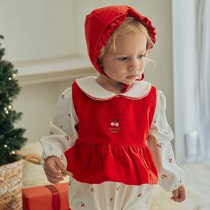 오가닉맘 크리핑조끼보넷(모자)세트(출산돌선물세트) (MKWLVE04)