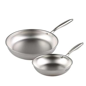 키친아트 유니크316 IH 통5중 무연마 후라이팬2종22+28