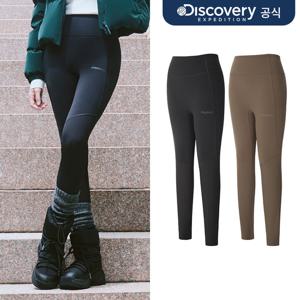 [디스커버리] 여성 우븐 하이브리드 포켓 기모 레깅스 2종 택1  DWLG91056-SET