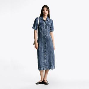 [타미힐피거(여성)]라나 데님 셔츠 원피스 T22F6TDR040WT1