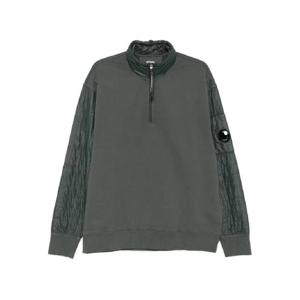 25 FW CP컴퍼니 하프 지퍼 퀼팅 소매 스웨트셔츠 19CMSS052A005835M TP442088120