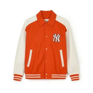 MLB자켓 PQJ 3AJPV0341-50ORD 공용 울 카라 바시티자켓