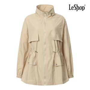 르샵  허리 스트링 지퍼 하이넥 야상 자켓 (BP9JK003A)