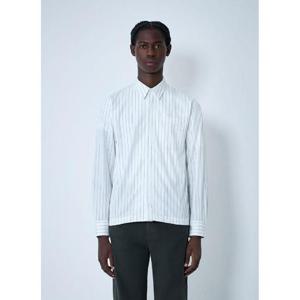 25 FW 드리스반노튼 남성 스트라이프 버튼 다운 셔츠 dvn0162007nav