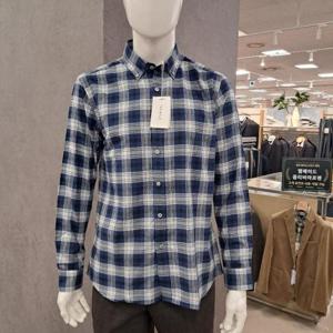 트레몰로 HC09 캐주얼 네이비 체크셔츠 5W9131