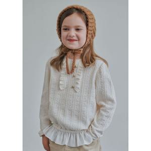 [빈BEEN]BZ62TS04IV 프릴 장식 아이보리 티 블라우스