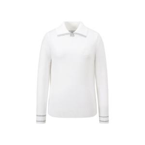 캘러웨이골프긴팔티 LQS CWSO24F404_WH 여성 가을 변형 Y넥 긴팔 풀오버