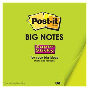 포스트잇 빅노트 네온 그린 11x11인치 큰 스티키 점착 포스트잇 노트 스티키 점착 메모 큰