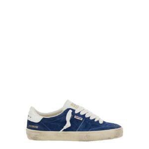 GOLDEN GOOSE Soul Star Blue Low Top Sneakers with Metallic Heel Tab in Suede Man GMF00464F00759950857