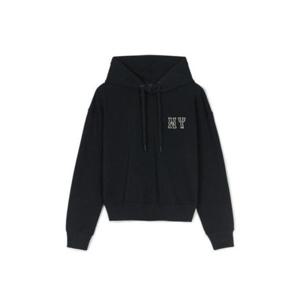 M MLB후드티 GQC 3FHDB3144-50BKS 여성 쿠퍼스 스몰로고 크롭 후드티