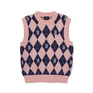 MLB조끼 GQC 3FKPM0334-43PKL 여성 아가일 모노그램 베스트