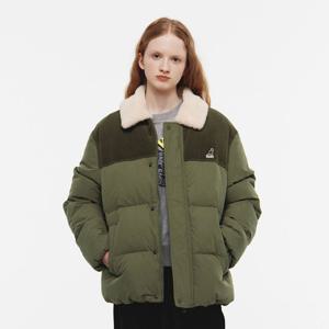 캉골 시어링 칼라 다운 자켓 8176 카키 KRFCJP81760