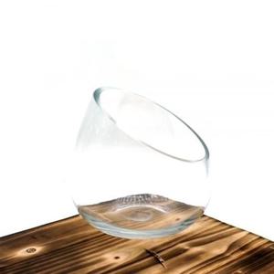 ksr 유리화분 화병 수반 N1012 (사선반원) 10x12cm 사선반원