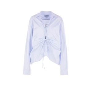 25 FW 프라다 롱슬리브 퓨어 코튼 셔링 셔츠 P481ISOOO1650