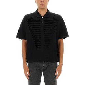 알렉산더 맥퀸 그래픽 프린트 반팔 폴로 셔츠 847737QTAD2 0548 TP949143931