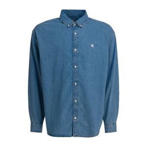 칼하트윕 루카스 로고 자수 버튼다운 데님 셔츠 I034525013503