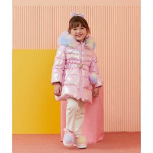 [프렌치캣(백)]핑크 샤이닝 롱오리털  점퍼(Q45DSJ020)