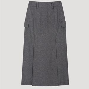 [리스트]울 혼방 플리츠 롱 스커트 TWWSKO82140