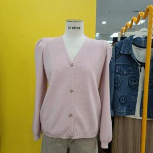 르피타 DP01 V퍼프가디건 L254BKTA03