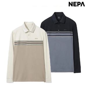 [네파] 남성 스트라이프 패턴 브러쉬 폴로 티셔츠 7L75213
