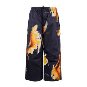 와이쓰리 와이드 엘라스틱 웨이스트 카고 팬츠 KE2314 BLACK