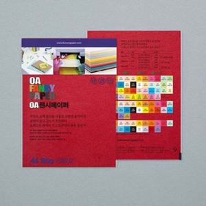 두성 OA팬시페이퍼 A4 180g R63 연지색/15매 단(15개입)