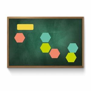 마그피아 육각헥사보드 고무자석 MRMHB-001/710x196mm (1개)