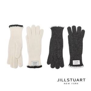 [질스튜어트] 아이보리,그레이 배색포인트 울혼방 장갑 JAGV5F680IV.JAGV5F681G3