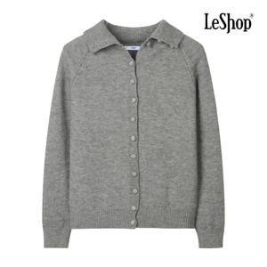 르샵  콩버튼 오픈 카라넥 니트 가디건 (BPAKC004A)