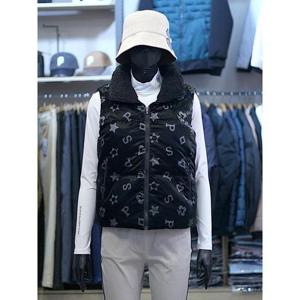 팜스프링스 세이브존03 팜스프링스 여성 골프 겨울 엠보 프린트 보아털 덕 베스트 ASWVL234660GA