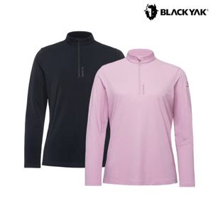 블랙야크 여성 마헨 기모 집업 긴팔티 등산복 티셔츠 1BYZTWU502