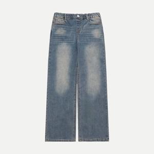 행텐틴즈 여아 백 브러쉬 풀밴딩 와이드 데님팬츠_281(14540-155-802-10)