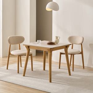 삼익가구 클리프 포세린 세라믹 2인용 원목 800 식탁세트(의자2)