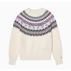 타미힐피거칠드런6 T42F7WWO670GT1  페어아일 풀오버 스웨터