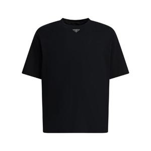 PRADA Cotton crewneck T shirt with logo UJN861240F0002 S 232