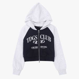 [더데이걸]크롭 배색 레글런 후드 집업TGJM25W06_IC