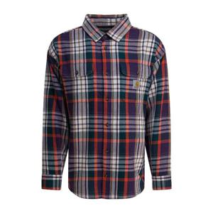 칼하트윕 체크 패턴 체스트 포켓 셔츠 I03533234WXX03 PURPLE