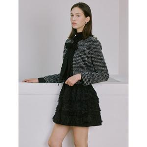 [샤틴]플라워 레이스 티어드 미니스커트/S253B358