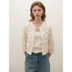 [샤틴]플라워 자수 레이스 자켓/S253M152