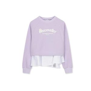 디스커버리키즈 DKMT85056 여아 레이어드 기모 맨투맨