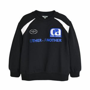 [컬리수]레터링 배색 맨투맨 C251TS350P_BK