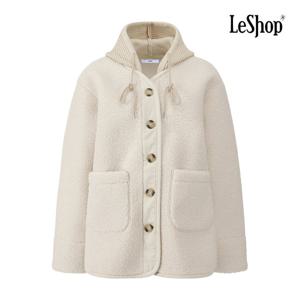 르샵  니트 후드 탈부착 뽀글이 점퍼 (BPAJP002A)