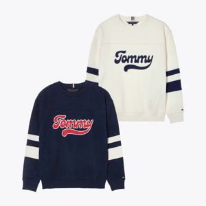 [공식][타미힐피거] 바시티 컬러 블록 스웨트 셔츠 2종 택1 (T42F7KKO540BT1)