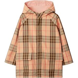 버버리 키즈 빈티지 체크 후드 리버시블 자켓(핑크베이지) 8100113